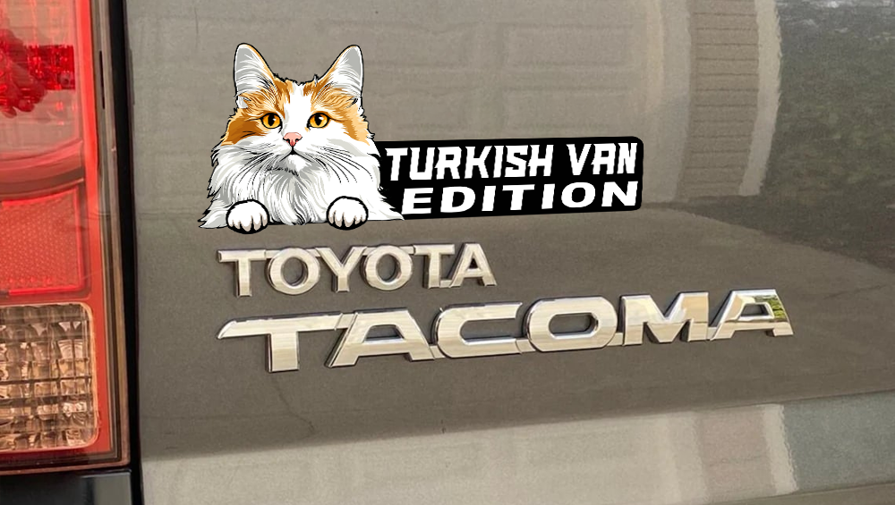 Turkish Van Cat Car Badge Laser Cutting Car Emblem CE184