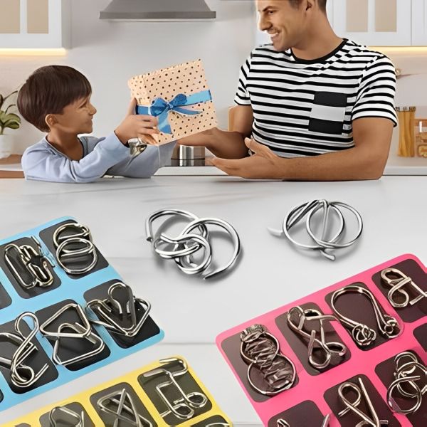 Metal Brain teaser Puzzles Ring Educational Toys