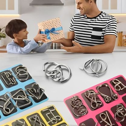 Metal Brain teaser Puzzles Ring Educational Toys