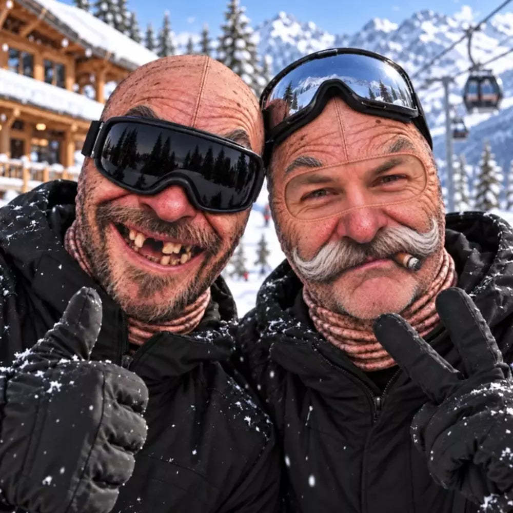 Born for the Slopes ski mask with a funny design