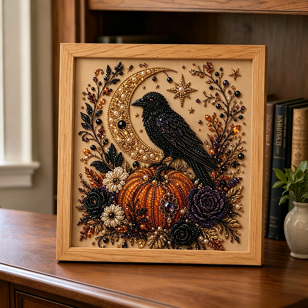 Halloween Pearl Art DIY Kit – Turn Tiny Pearls into Spooky-Cute Magic