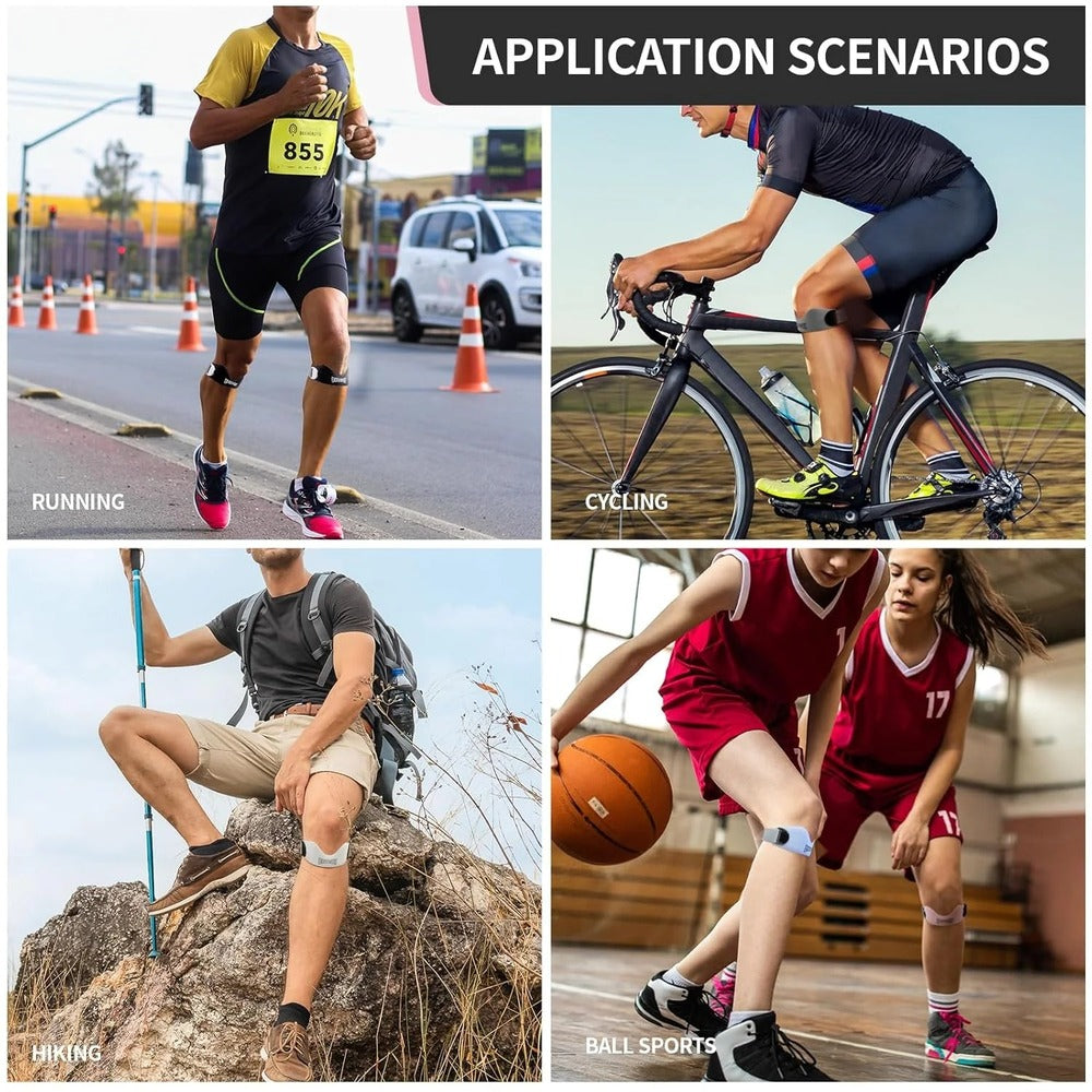 Patellar Support Strap For Knee Pain and Tendonitis (2 Straps Included)