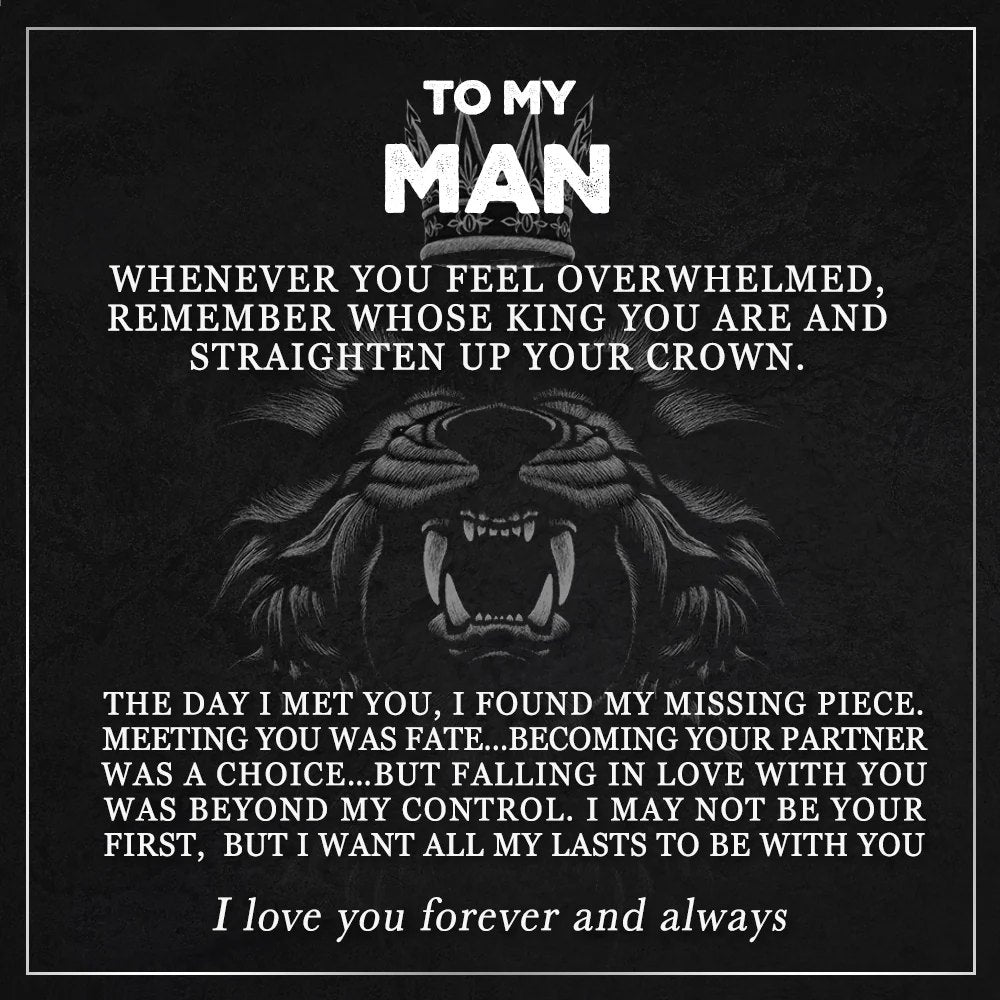 "To My Man - Straighten Your Crown" Bracelet Gift Set