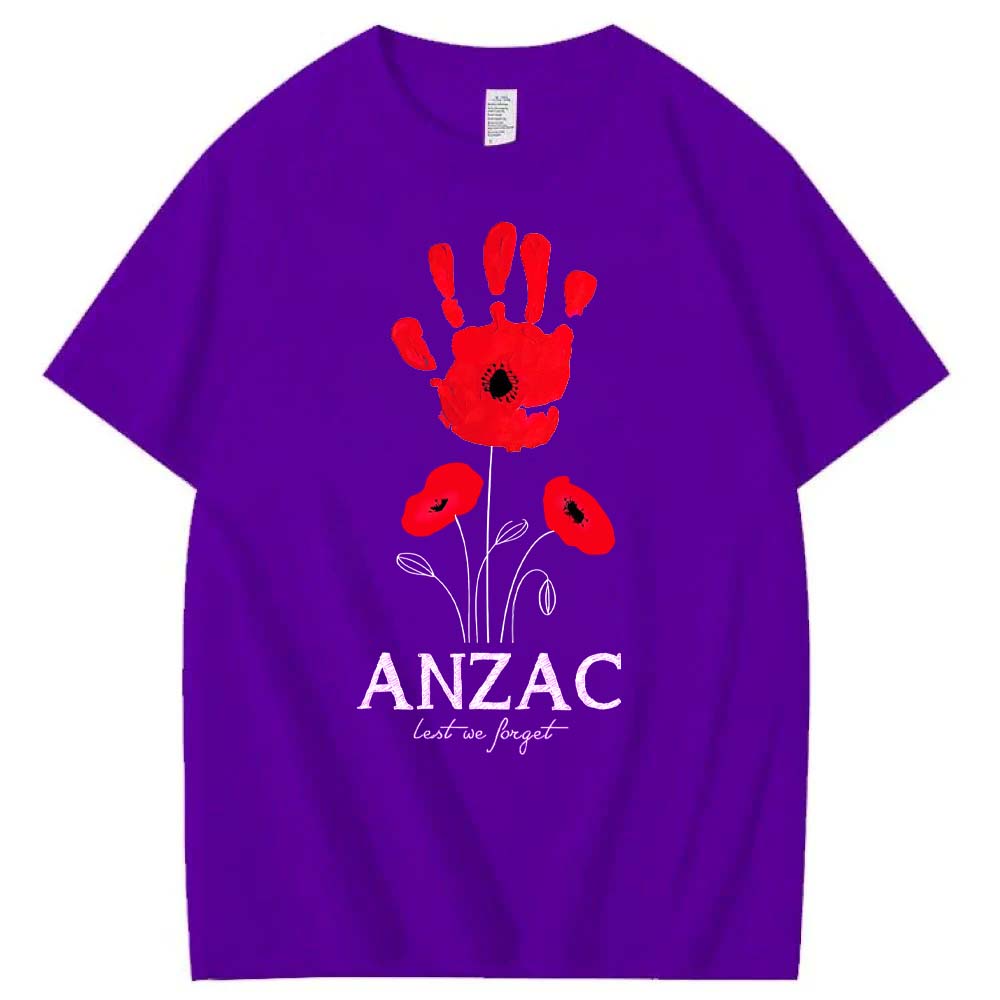 Men's Australia Anzac Day Lest We Forget Short Sleeve T-shirt