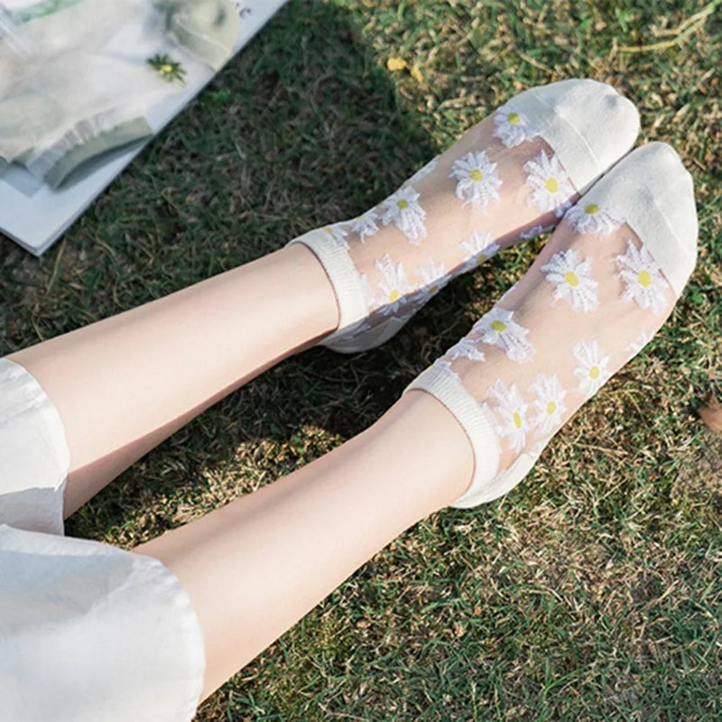 Translucent Daisy Socks