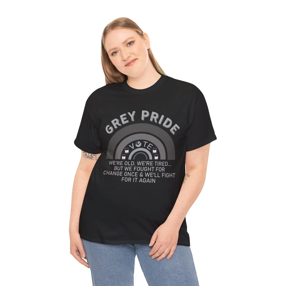 Grey Pride Graphic T-Shirt – Celebrating Strength, Wisdom & Experience