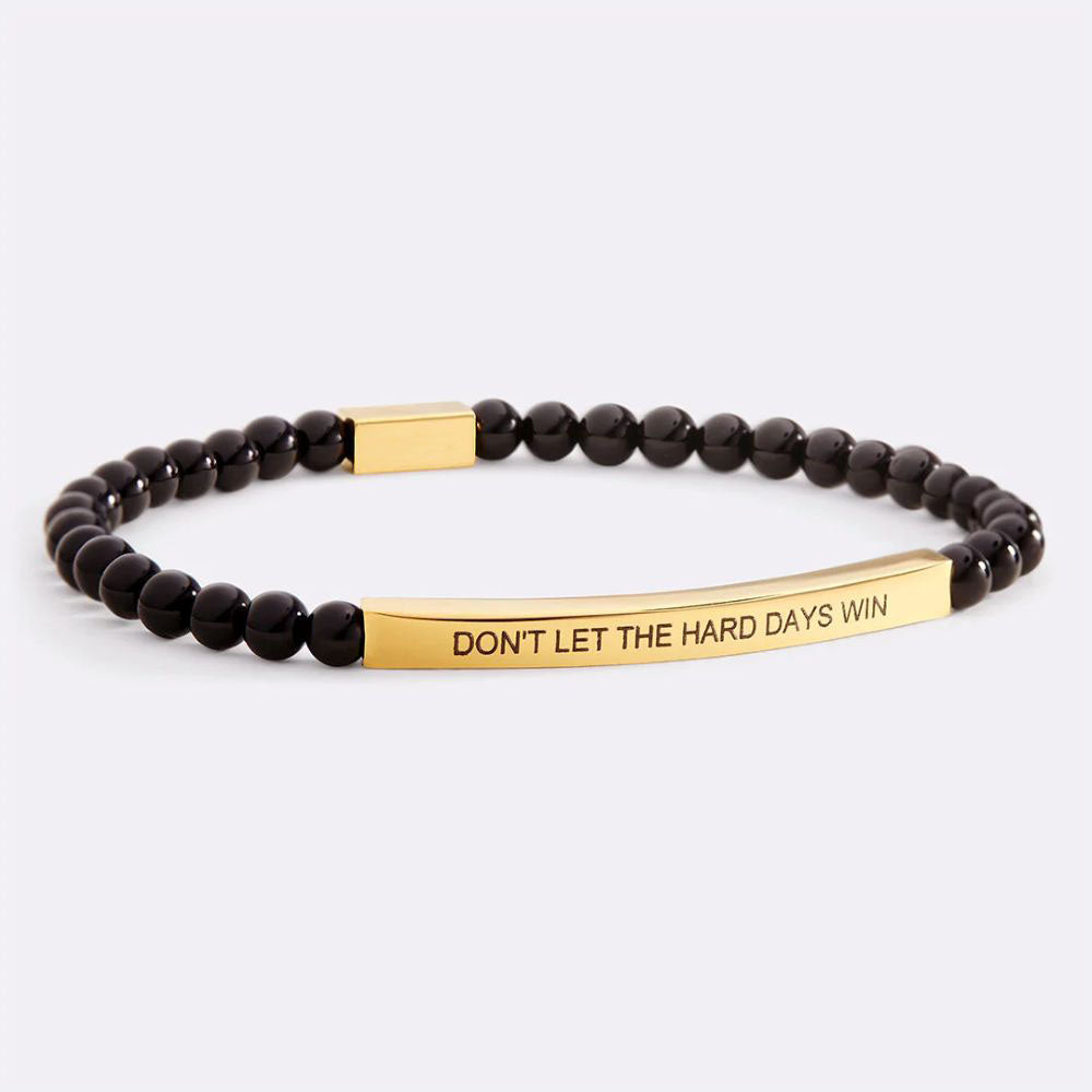 Don't Let The Hard Days Win Beaded Inspire Bracelet