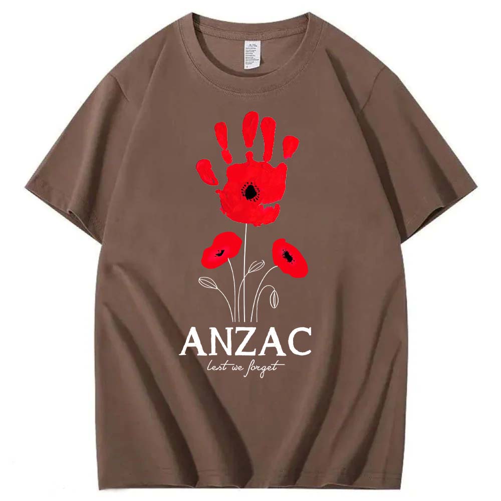 Men's Australia Anzac Day Lest We Forget Short Sleeve T-shirt