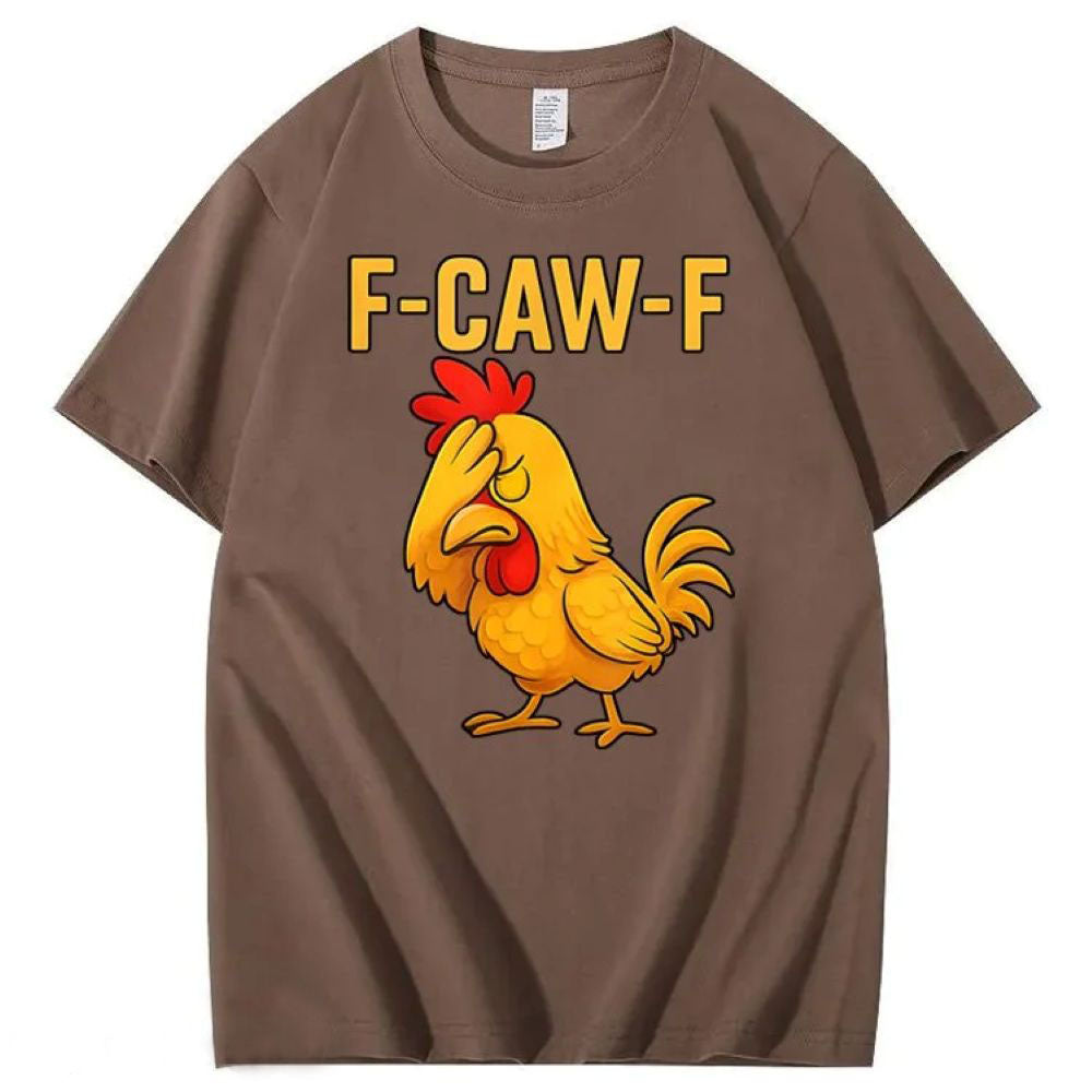 F-Caw-F Helpless Chicken Pattern T-Shirt