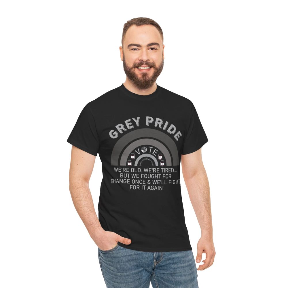 Grey Pride Graphic T-Shirt – Celebrating Strength, Wisdom & Experience
