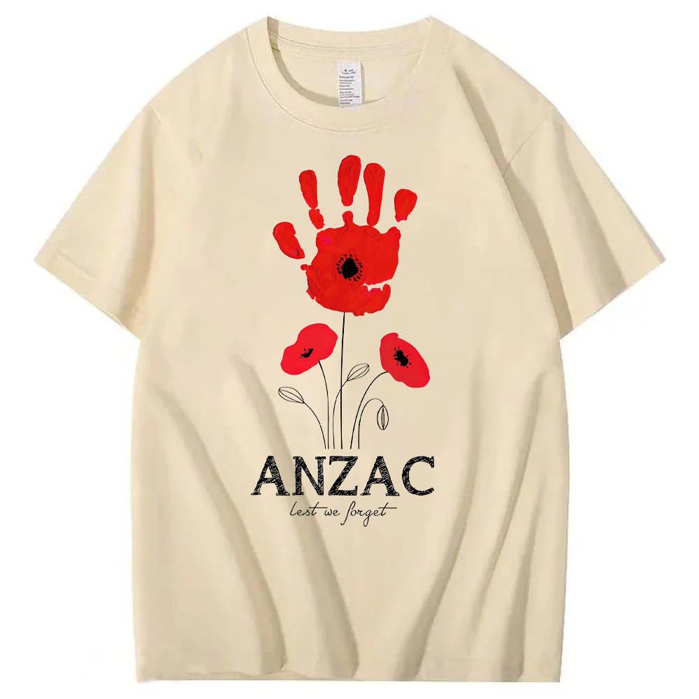 Men's Australia Anzac Day Lest We Forget Short Sleeve T-shirt