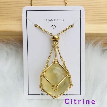 Crystal Stone Holder Necklace