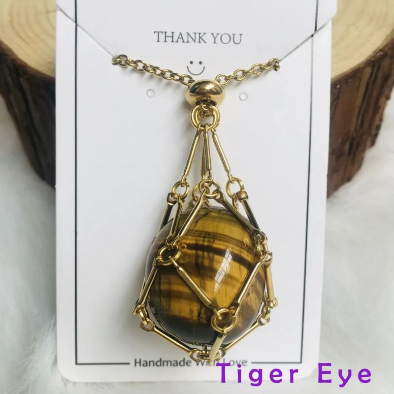 Crystal Stone Holder Necklace