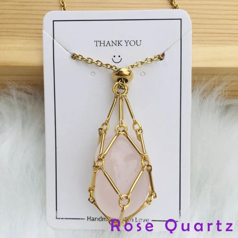 Crystal Stone Holder Necklace