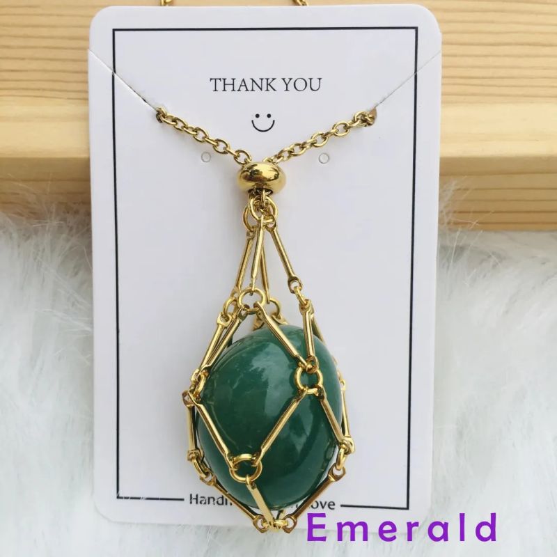 Crystal Stone Holder Necklace