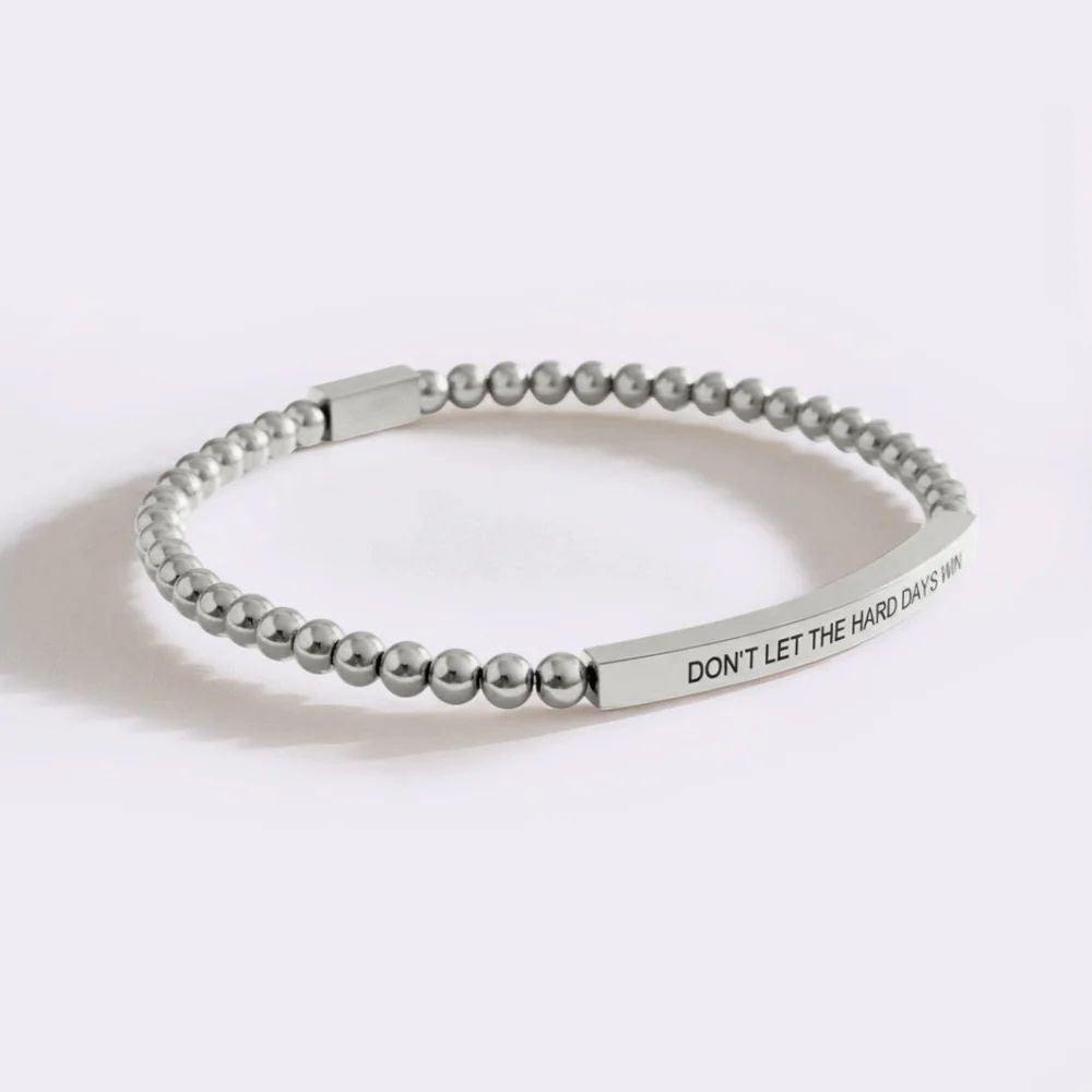 Don't Let The Hard Days Win Beaded Inspire Bracelet