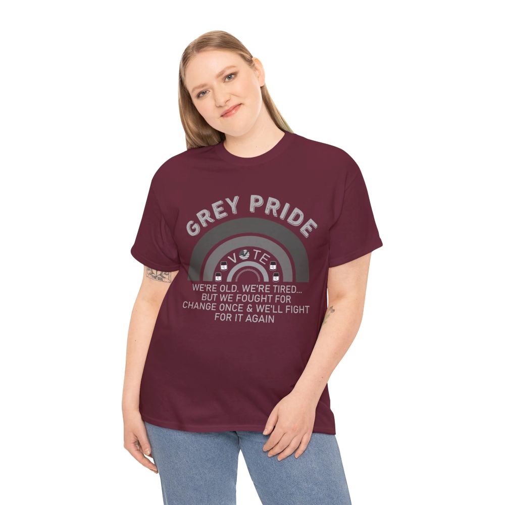 Grey Pride Graphic T-Shirt – Celebrating Strength, Wisdom & Experience