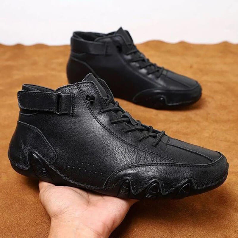 Italian Suede Velcro Fleece Lined  High Boots