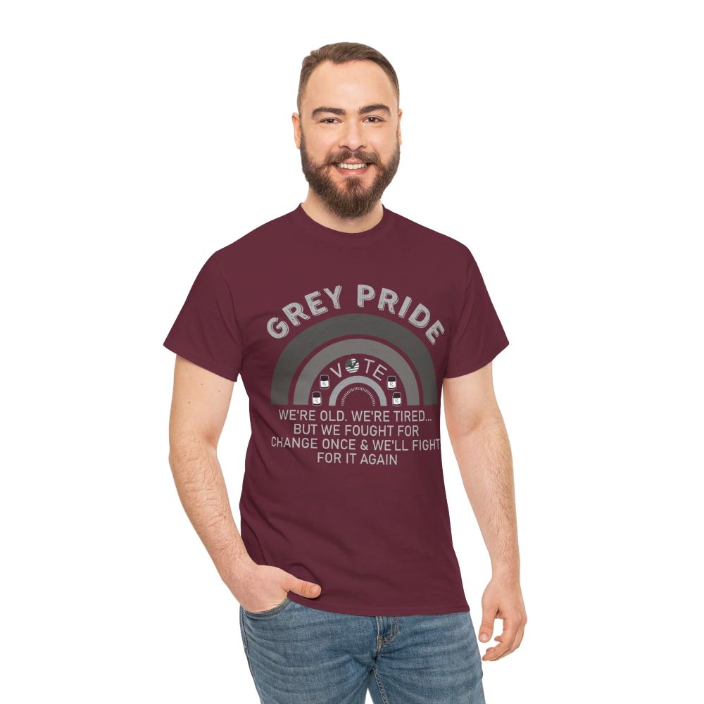Grey Pride Graphic T-Shirt – Celebrating Strength, Wisdom & Experience