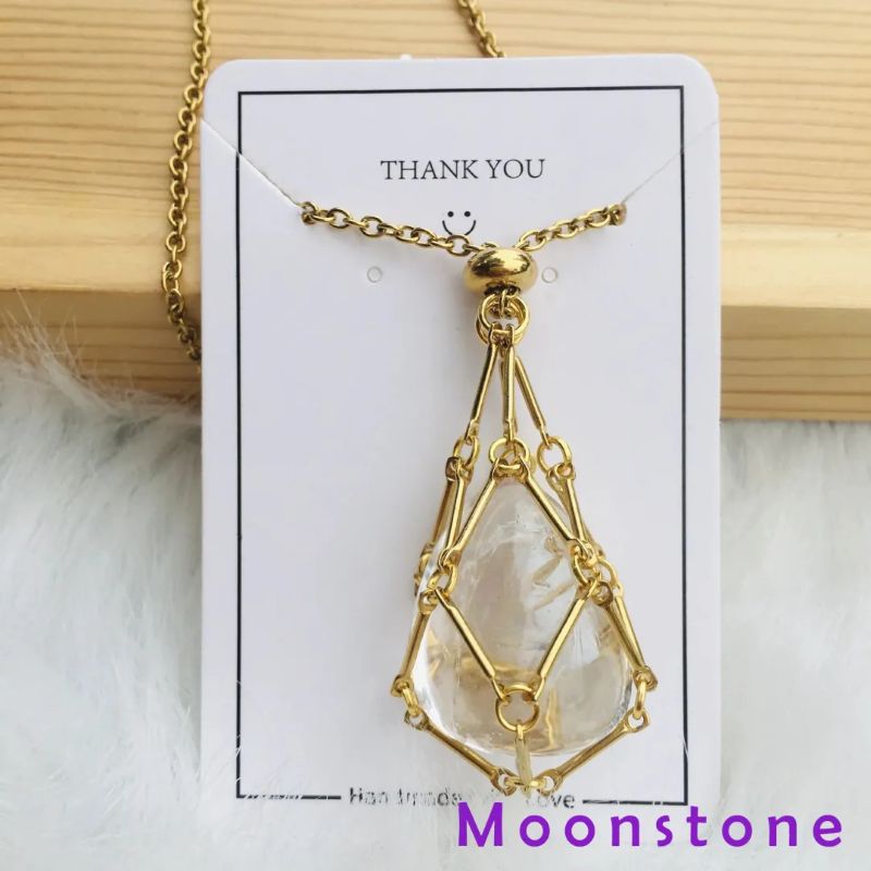 Crystal Stone Holder Necklace