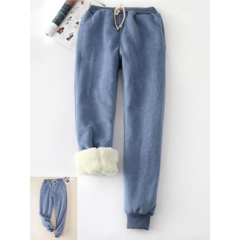 New Warm Solid Cotton Pants