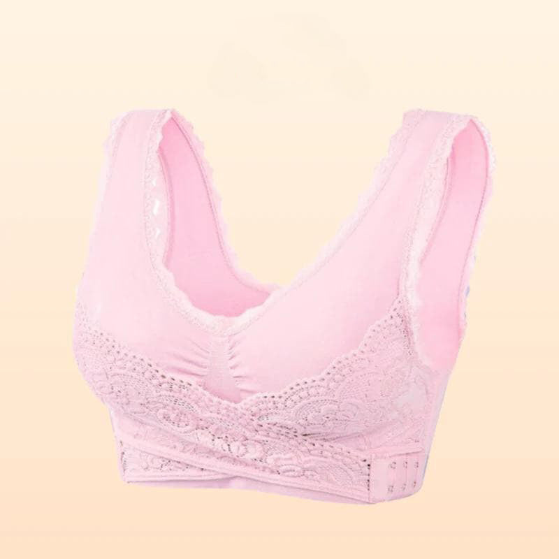 Comfy Corset Bra Front Cross Side Buckle Lace Bras