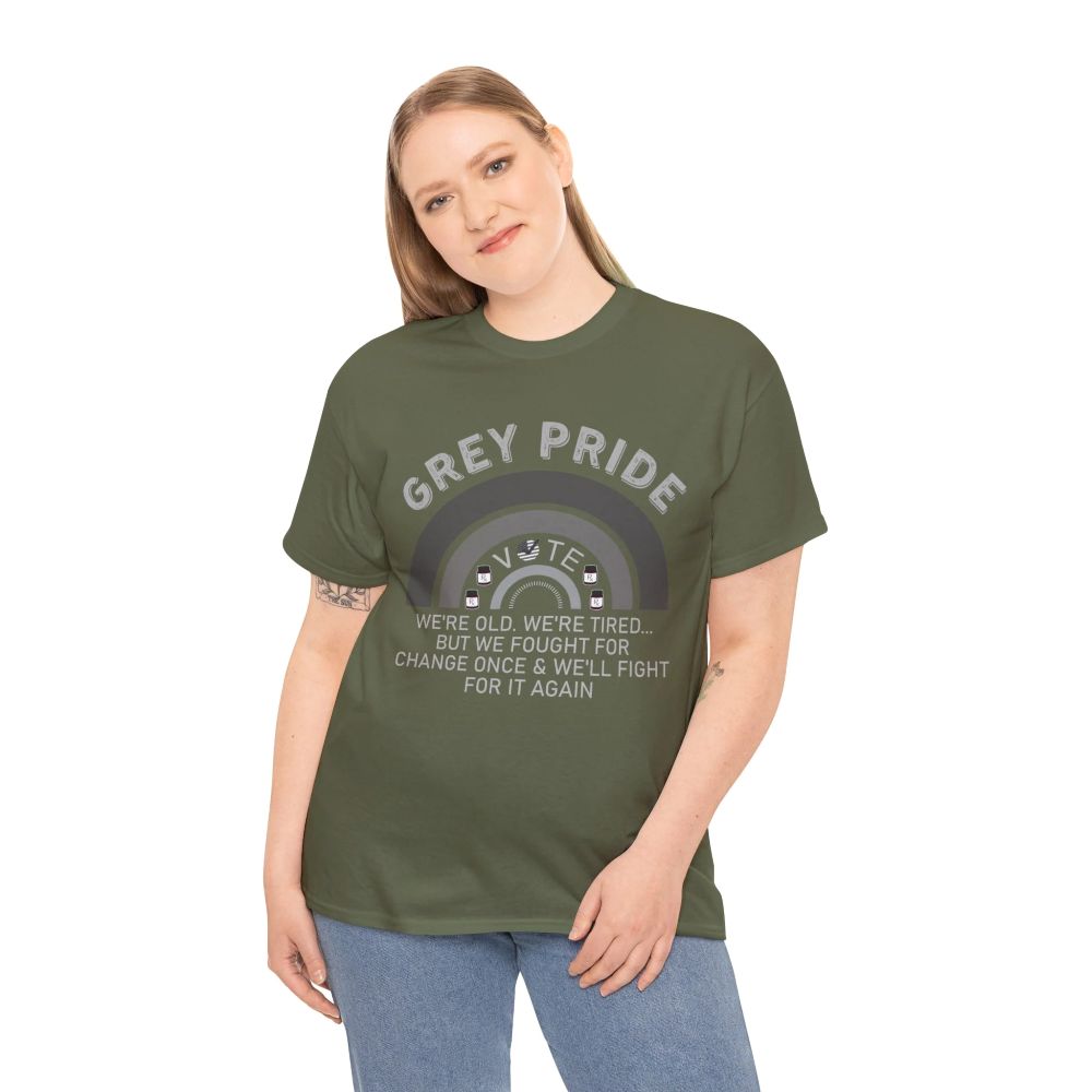 Grey Pride Graphic T-Shirt – Celebrating Strength, Wisdom & Experience