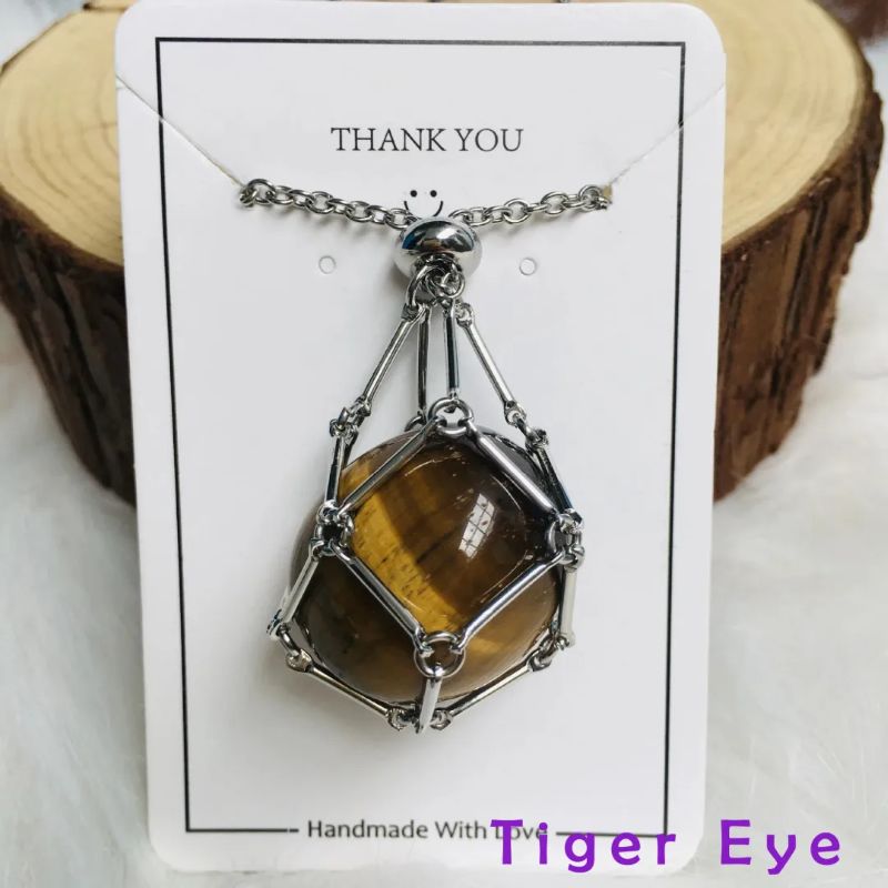 Crystal Stone Holder Necklace