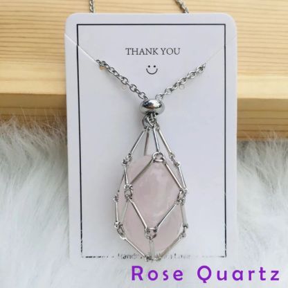 Crystal Stone Holder Necklace