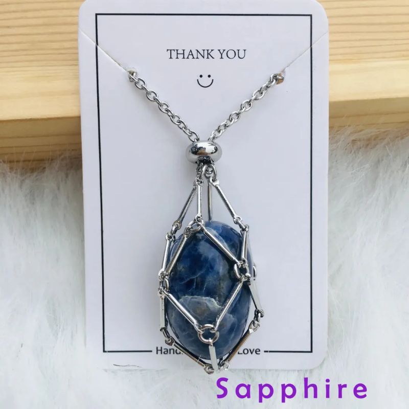 Crystal Stone Holder Necklace