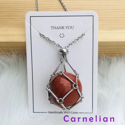 Crystal Stone Holder Necklace
