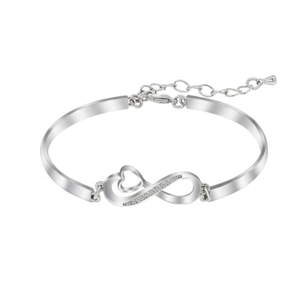To My Unbiological Daughter - I Always With You Heart Infinity Bracelet