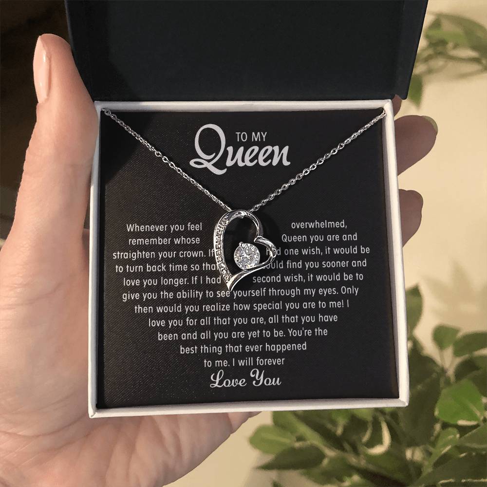 To My Queen – Love Heart Necklace