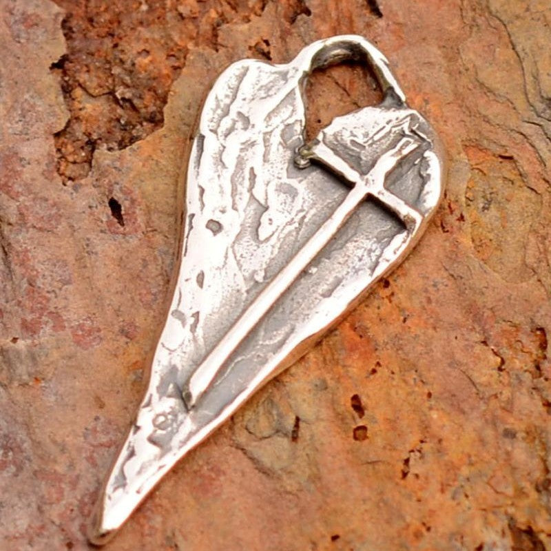 Silver Cross Healing Heart