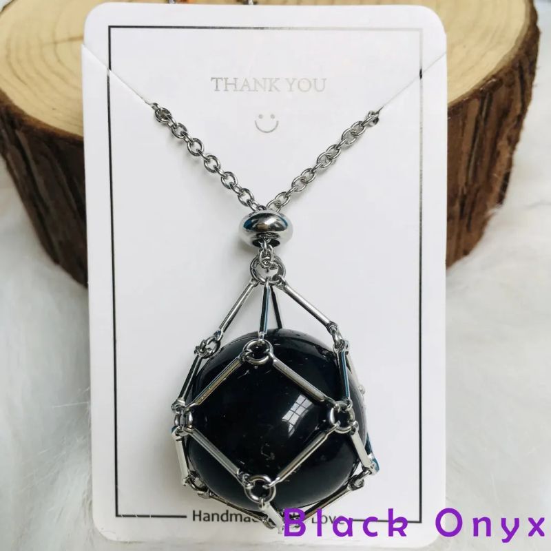 Crystal Stone Holder Necklace