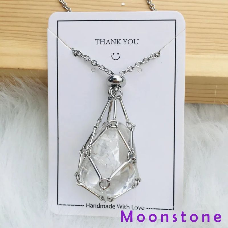 Crystal Stone Holder Necklace