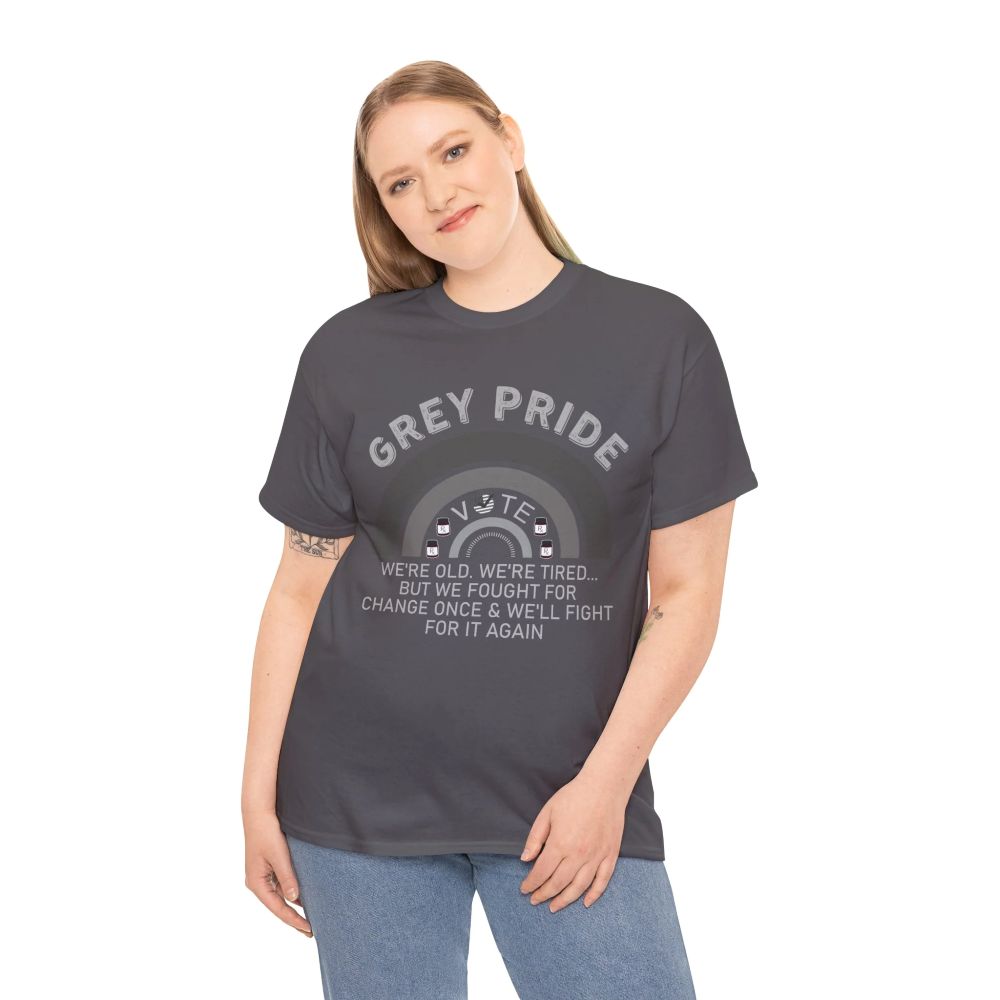 Grey Pride Graphic T-Shirt – Celebrating Strength, Wisdom & Experience