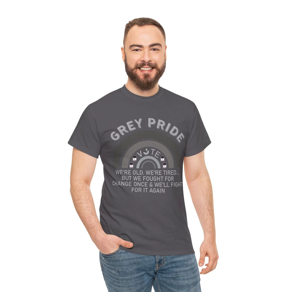 Grey Pride Graphic T-Shirt – Celebrating Strength, Wisdom & Experience