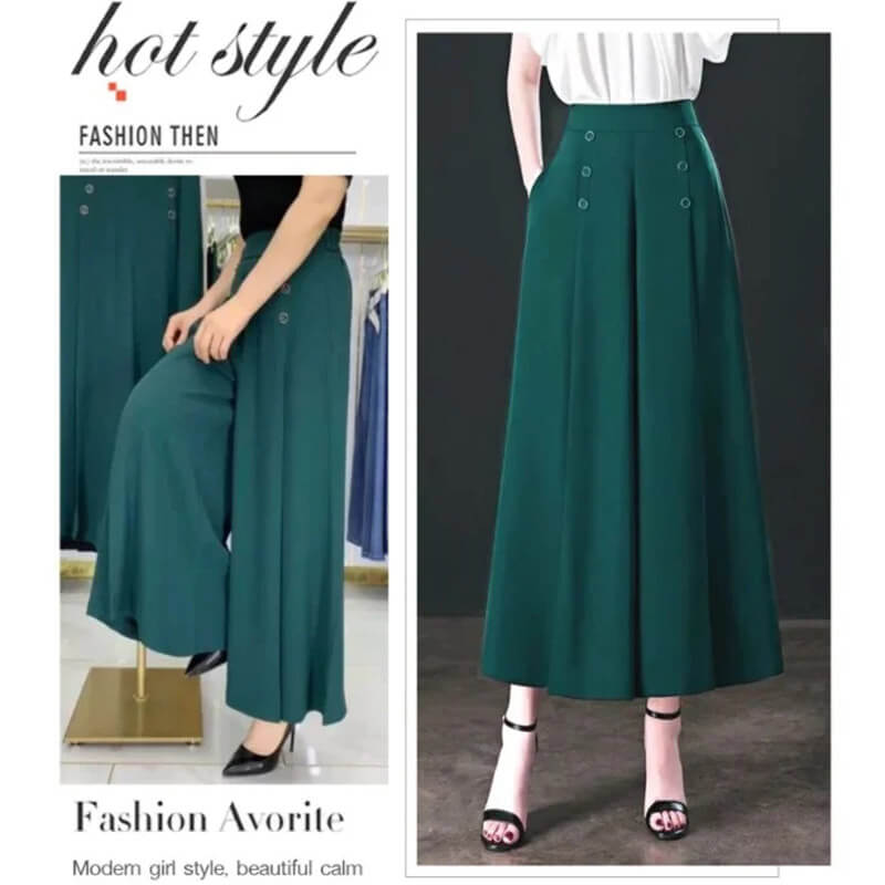 Stylish Pleated Wide-leg Pants