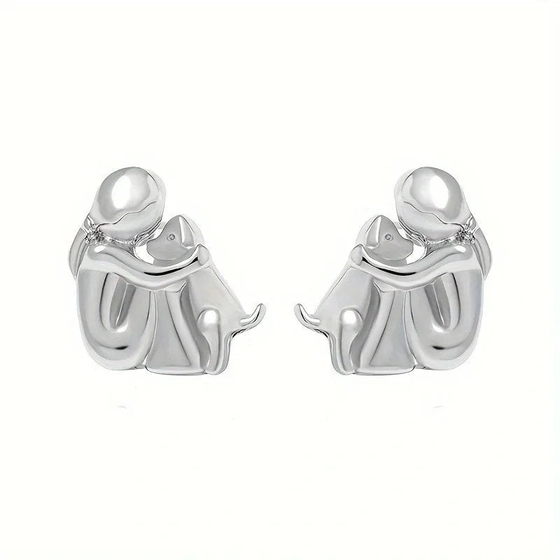 Dog Hug Pendant Necklace