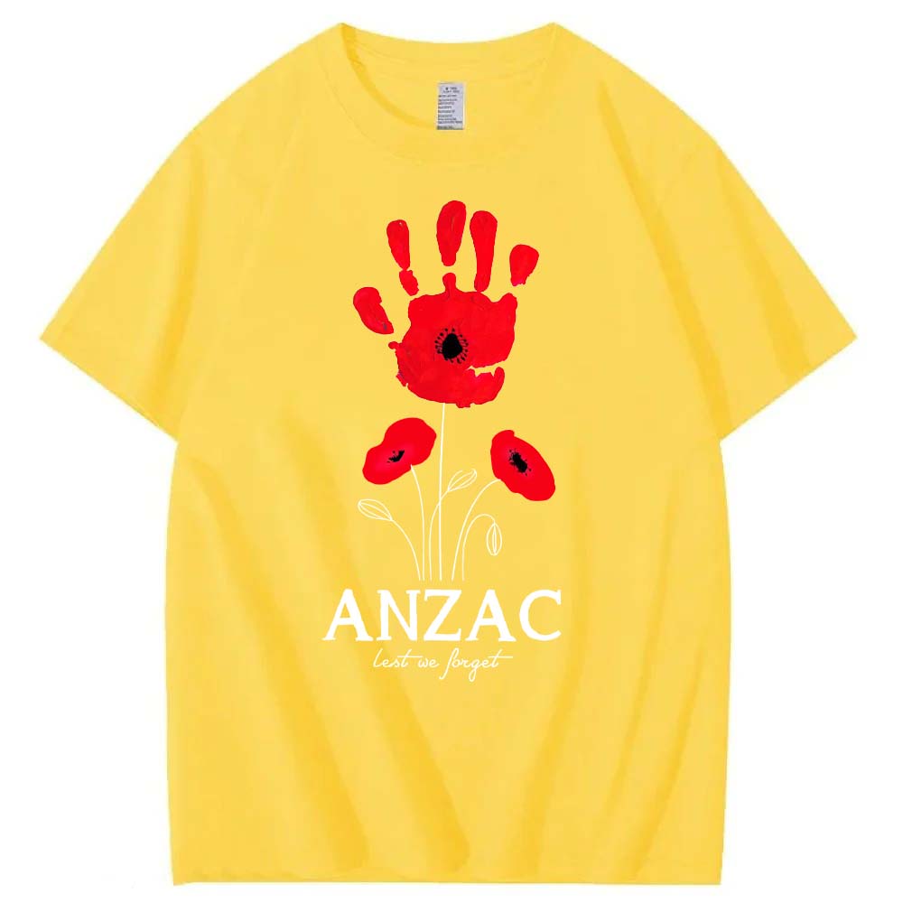 Men's Australia Anzac Day Lest We Forget Short Sleeve T-shirt