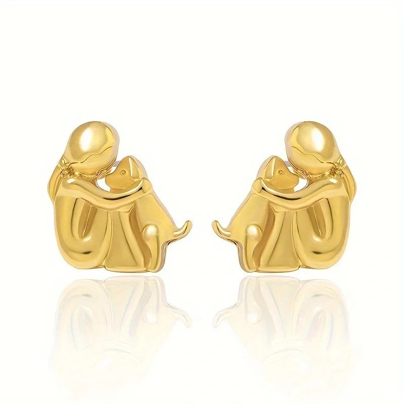 Dog Hug Pendant Necklace