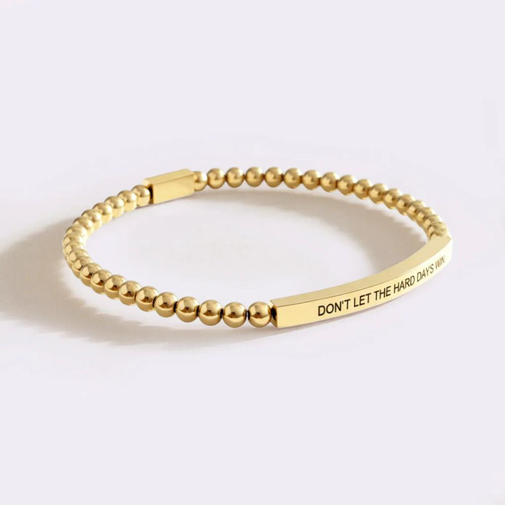 Don't Let The Hard Days Win Beaded Inspire Bracelet