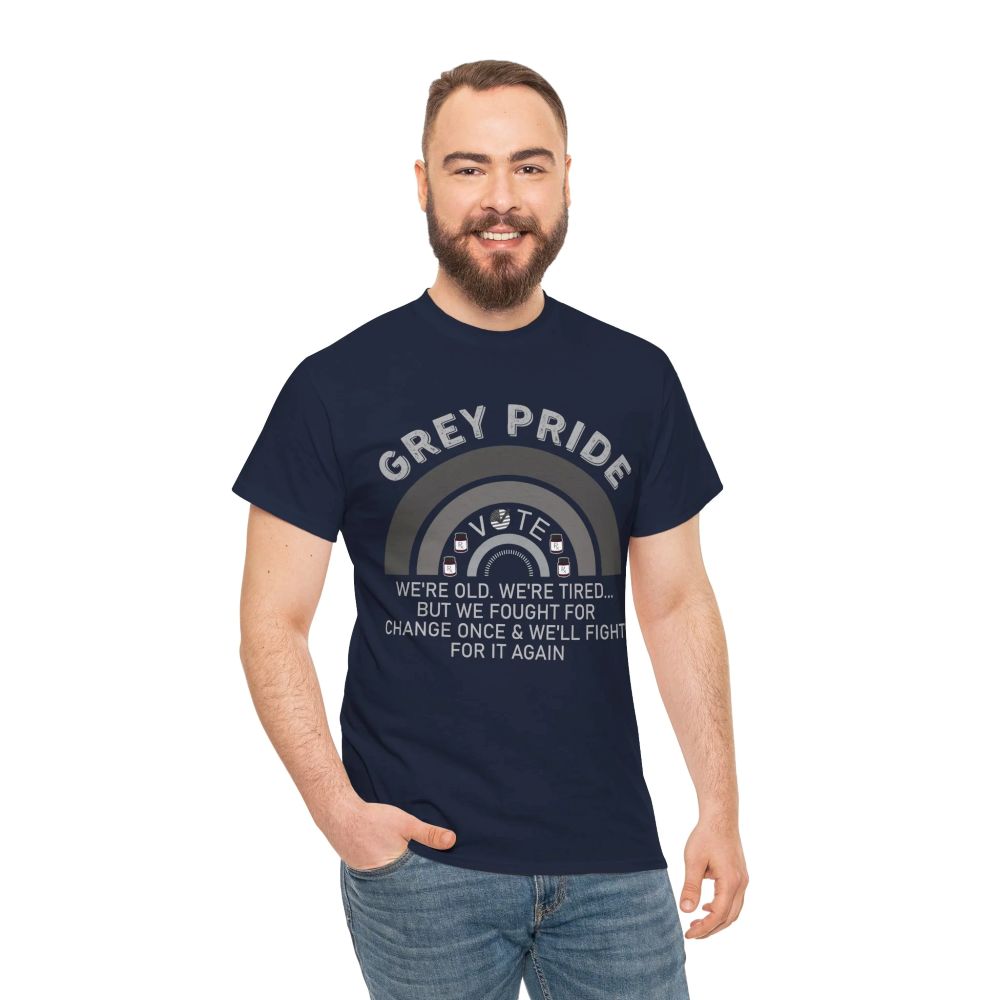 Grey Pride Graphic T-Shirt – Celebrating Strength, Wisdom & Experience