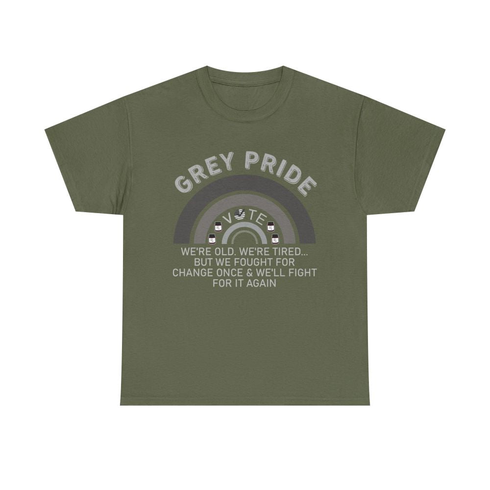 Grey Pride Graphic T-Shirt – Celebrating Strength, Wisdom & Experience