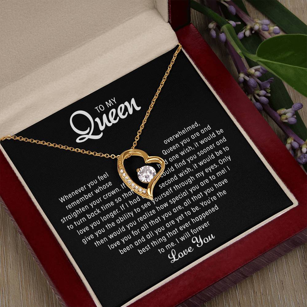 To My Queen – Love Heart Necklace