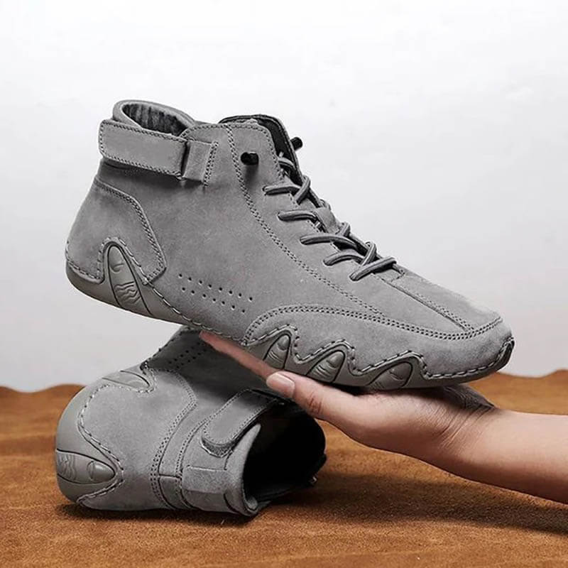 Italian Suede Velcro Fleece Lined  High Boots