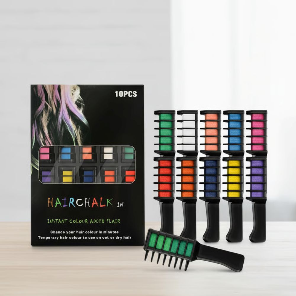 Festive Fun Hair Chalk Combs 🌈
