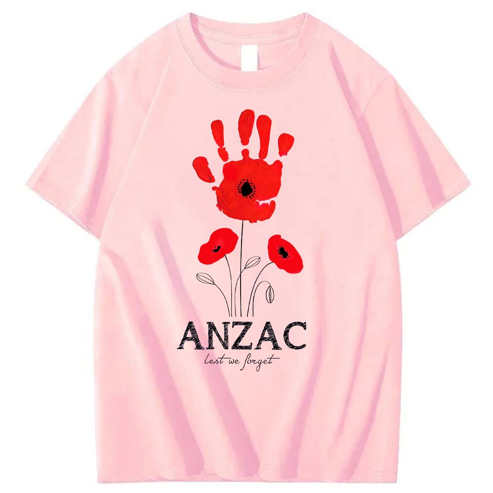 Men's Australia Anzac Day Lest We Forget Short Sleeve T-shirt