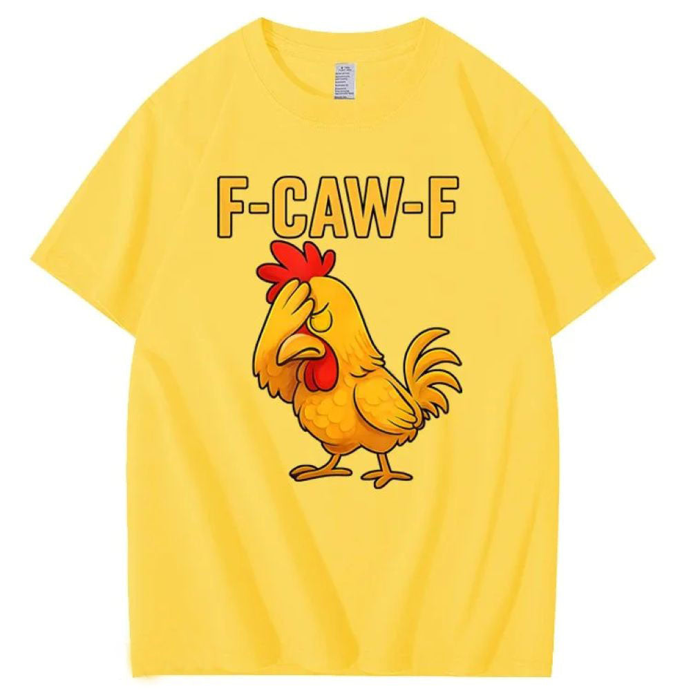 F-Caw-F Helpless Chicken Pattern T-Shirt